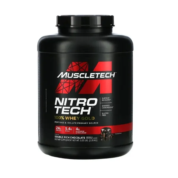 Nitro-Tech 100% Whey Gold, Double Rich Chocolate (EAN 631656710496) - 2280g