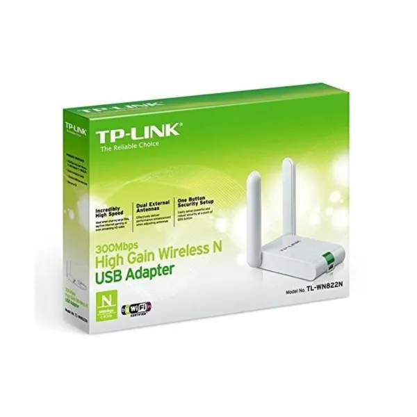 TP-LINK WN822N Adapteris. High Gain 2T2R 3dBi 300N USB