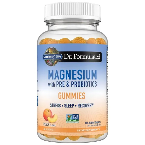 Dr. Formulated Magnesium with Pre & Probiotics Gummies, Peach - 60 gummies