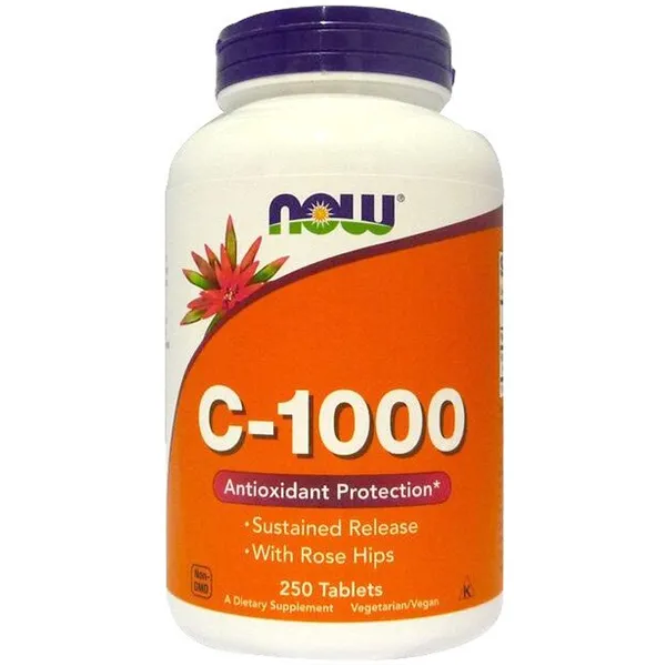 Vitamin C-1000 with Rose Hips - Sustained Release - 250 tablets