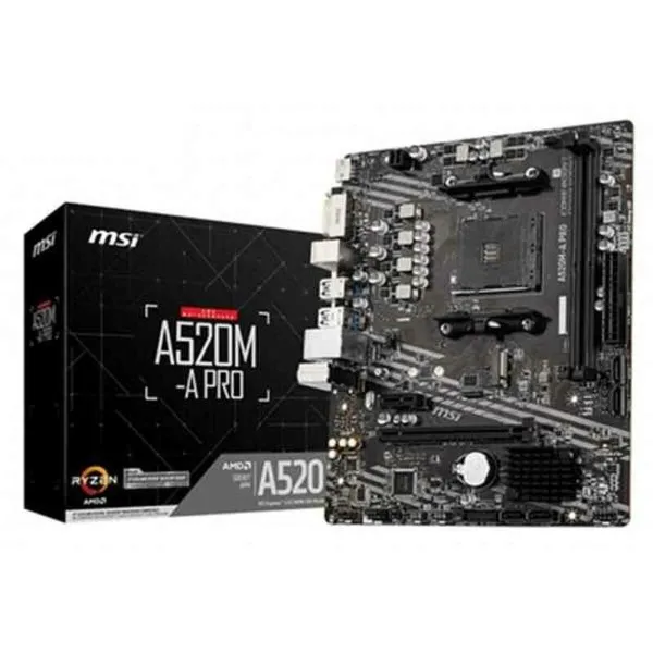 Pagrindinė plokštė MSI A520M-A PRO mATX AM4     AMD AM4  
