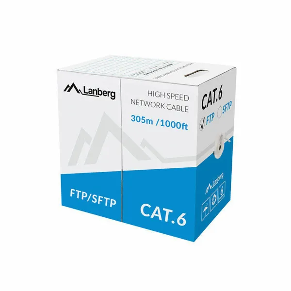 Kabelis Ethernet LAN Lanberg LCF6-11CU-0305-S Pelēks 305 m