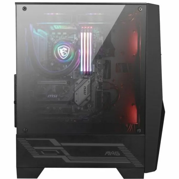 ATX pusiau bokšto tipo korpusas MSI MAG FORGE 100M Juoda Purpurinis