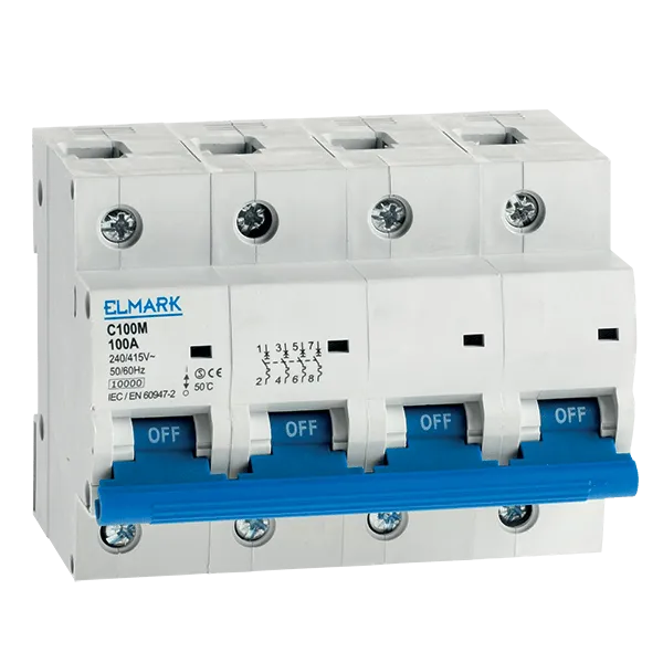 MINIATURE CIRCUIT BREAKER C100M 4P 80A CURVE D