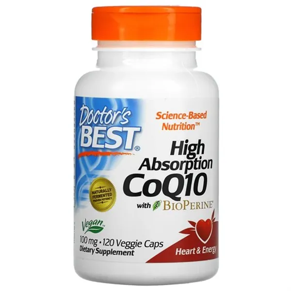 Augstas absorbcijas CoQ10 ar BioPerine, 100 mg - 120 v-kapsulas