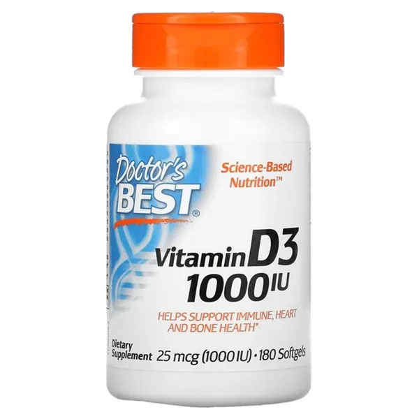 Vitamin D3, 1000 IU - 180 softgels