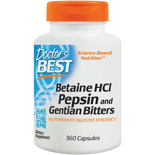 Betaine HCl Pepsin & Gentian Bitters - 360 caps