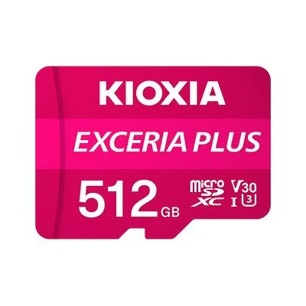 Mikro SD atminties kortelė su adapteriu Kioxia PLUS UHS-I C10 R98 512 GB