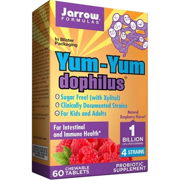 Yum-Yum Dophilus, 1 milijardas KFV (Aviečių) – 60 kramtomųjų tablečių