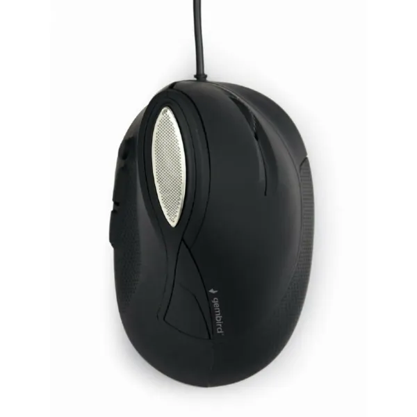 Pele ar kabeli un optisko sensoru GEMBIRD MUS-ERGO-03. 3200 DPI Melns (1 gb.)