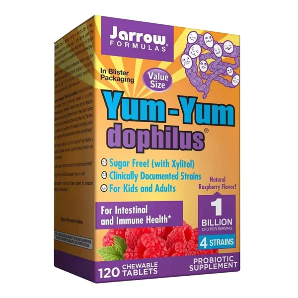 Yum-Yum Dophilus, 1 Billion CFU (Raspberry) - 120 chewable tabs