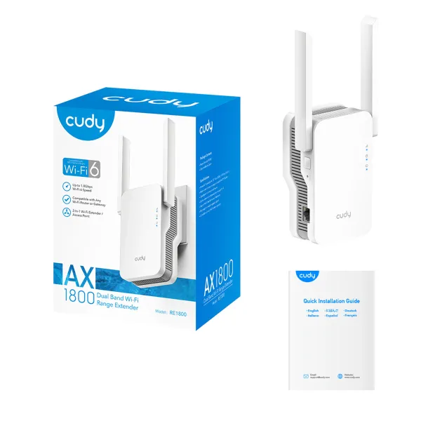 Wi-Fi Pastiprinātājs Cudy AX1800