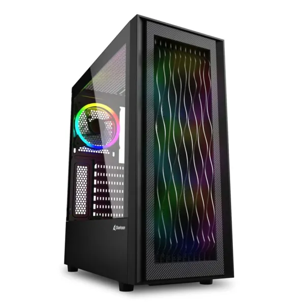 ATX pusiau bokšto tipo korpusas Sharkoon RGB Wave Juoda