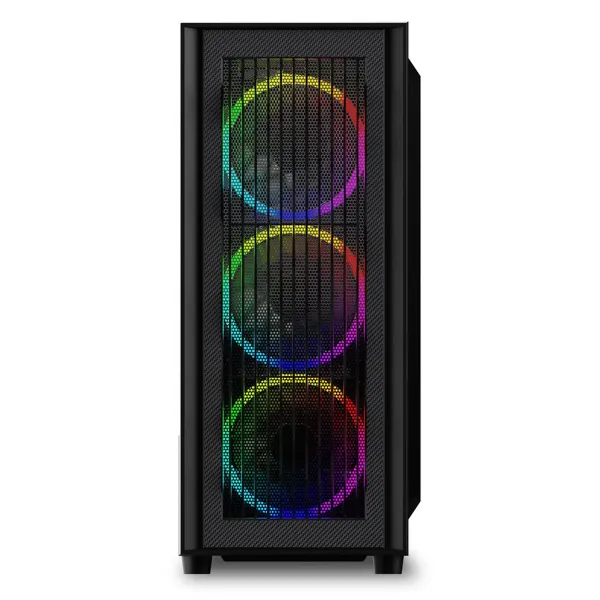 ATX pusiau bokšto tipo korpusas Sharkoon RGB Wave Juoda
