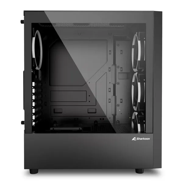 ATX pusiau bokšto tipo korpusas Sharkoon RGB Wave Juoda