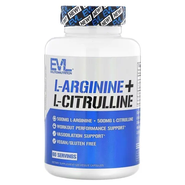 L-Arginine + L-Citrulline, Capsules - 120 vcaps