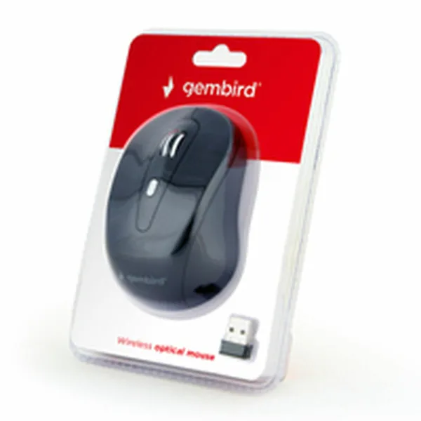 Belaidė pelė GEMBIRD MUSW-6B-01 Juoda Juoda / Pilka (1 vnt.)