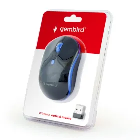 Optinen langaton hiiri GEMBIRD MUSW-4B-03-B Musta/Sininen (1 osaa)