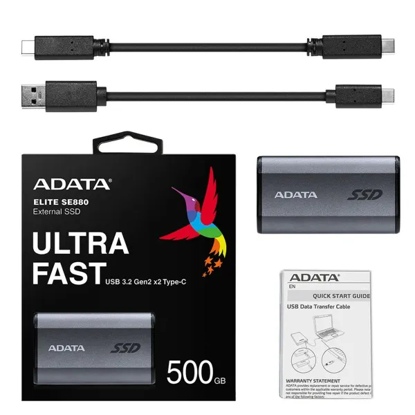 External Hard Drive Adata SE880 500 GB SSD 2,5