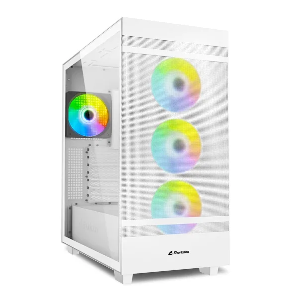 ATX pusiau bokšto tipo korpusas Sharkoon Rebel C50 RGB ATX Balta