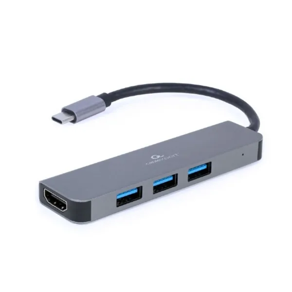 USB-разветвитель GEMBIRD A-CM-COMBO2-01 Серый
