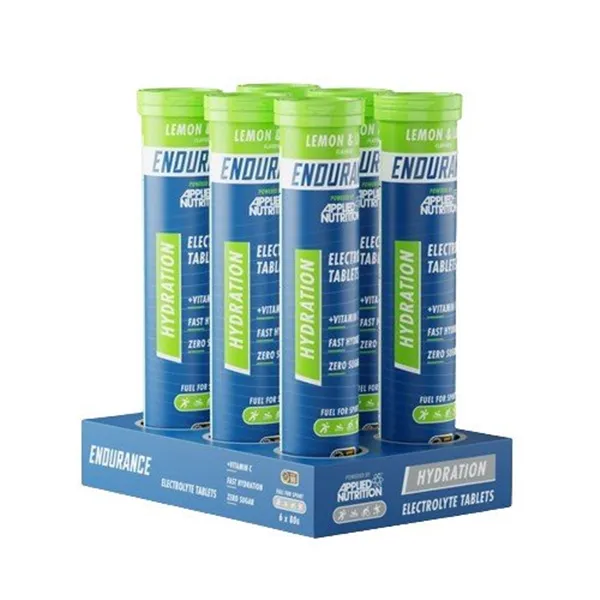 Endurance Hydration Electrolyte Effervescent Tablets, Lemon & Lime - 6 x 20 tabs