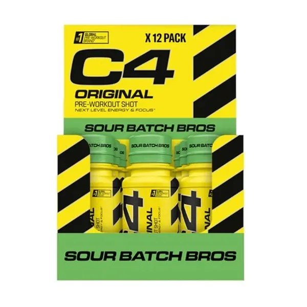 C4 Original Pre-Workout Shot, Sour Batch Bros - 12 x 60 ml.