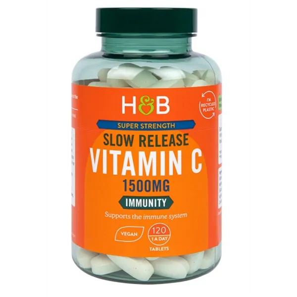 Super Strength Slow Release Vitamin C, 1500mg - 120 vegan tablets