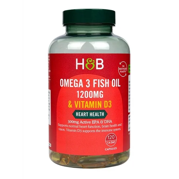 Рыбий жир Омега-3 1200 мг и витамин D3 - 120 капсул