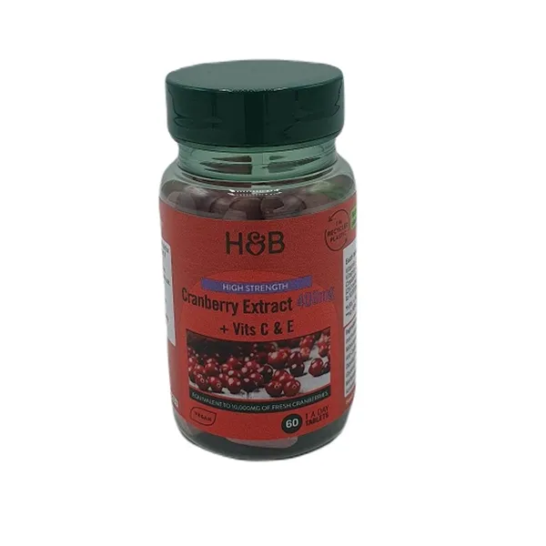 High Strength Cranberry Extract + Vits C & E, 400mg - 60 tabs