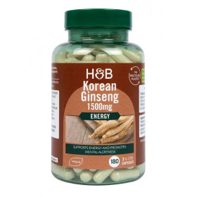 Korėjietiškas ženšenis, 1500 mg - 180 v kapsulių