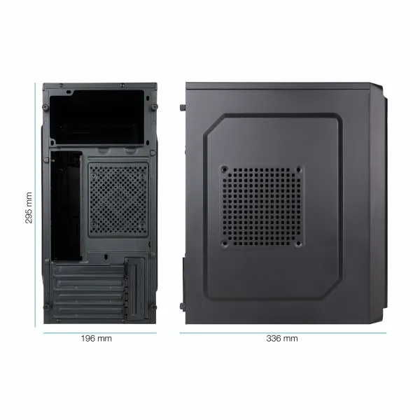 ATX pusiau bokšto tipo korpusas TooQ TQC-4702U3C-B Juoda