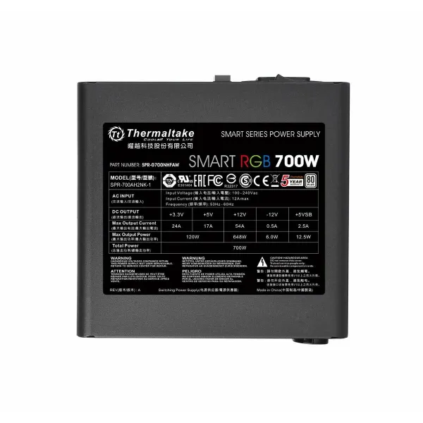 Maitinimo blokas THERMALTAKE PS-SPR-0700NHSAWE-1 700 W ATX 6 W