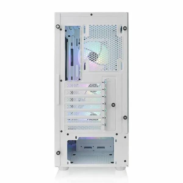 ATX pusiau bokšto tipo korpusas THERMALTAKE View 200 TG Snow ARGB Balta