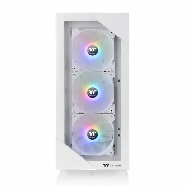 ATX pusiau bokšto tipo korpusas THERMALTAKE View 200 TG Snow ARGB Balta