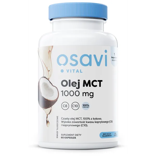 Olej MCT, 1000mg - 60 softgels