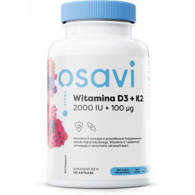 Witamina D3 + K2, 2000IU + 100mcg - 120 pehmogeeliä