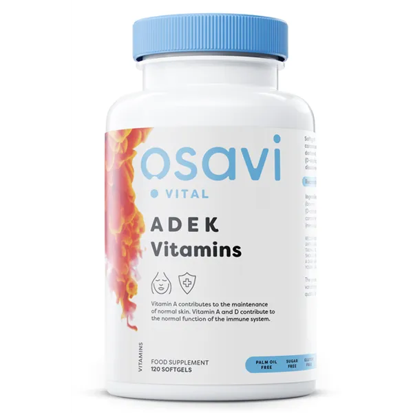 ADEK vitaminai - 120 minkštųjų kapsulių