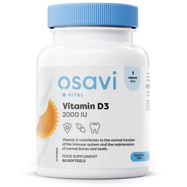 Vitamin D3, 2000IU - 60 softgels