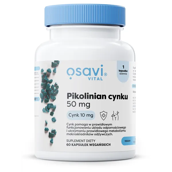 Pikolinian Cynku, 50mg - 60 vegan caps