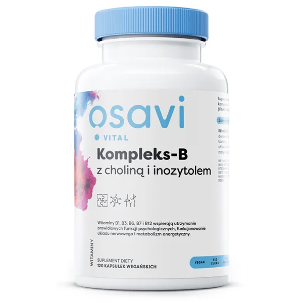 B komplekss ar holīnu un inozitolu - 120 vegānas kapsulas