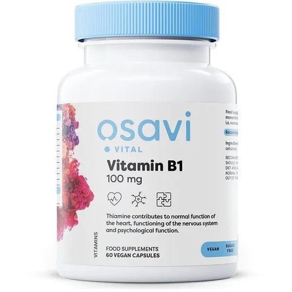 Витамин B1, 100 мг - 60 веганских капсул