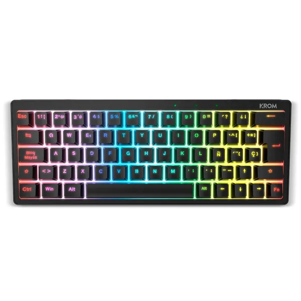 Klaviatūra Krom NXKROMKREATORSP Ispaniška Qwerty Juoda Mechanikas