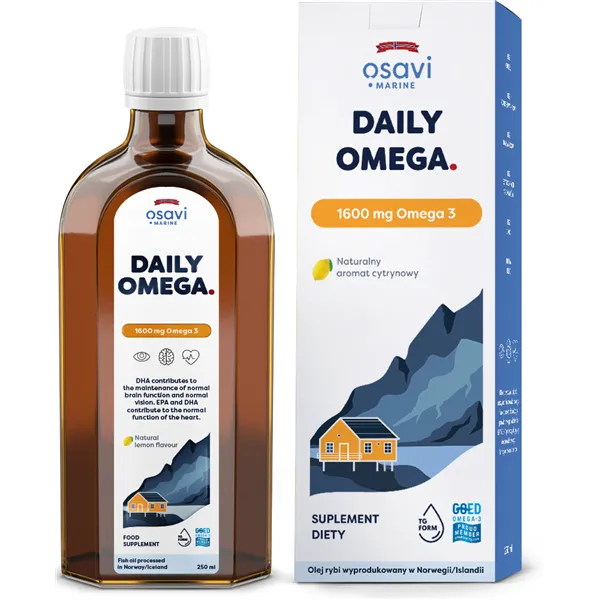 Daily Omega (Marine), 1600mg Omega 3 (Cytryna) - 250 ml.