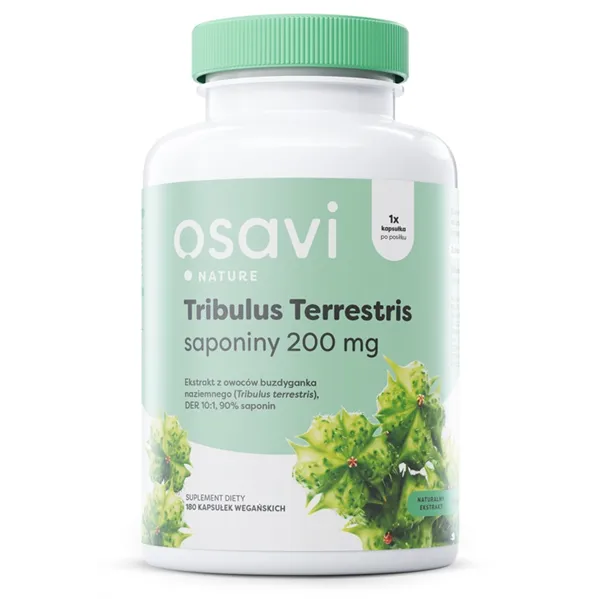 Tribulus Terrestris (Nature), Saponiny 200mg - 180 vegan caps