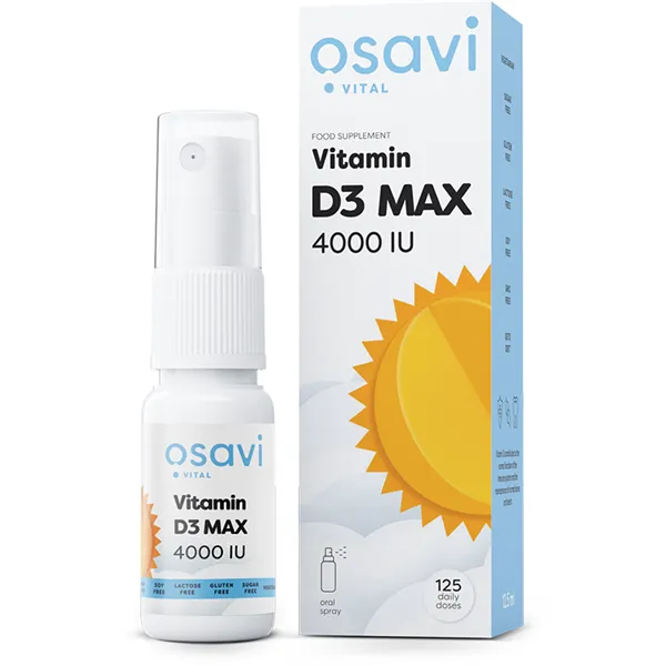 Vitamin D3 Oral Spray, MAX 4000IU - 12.5 ml.