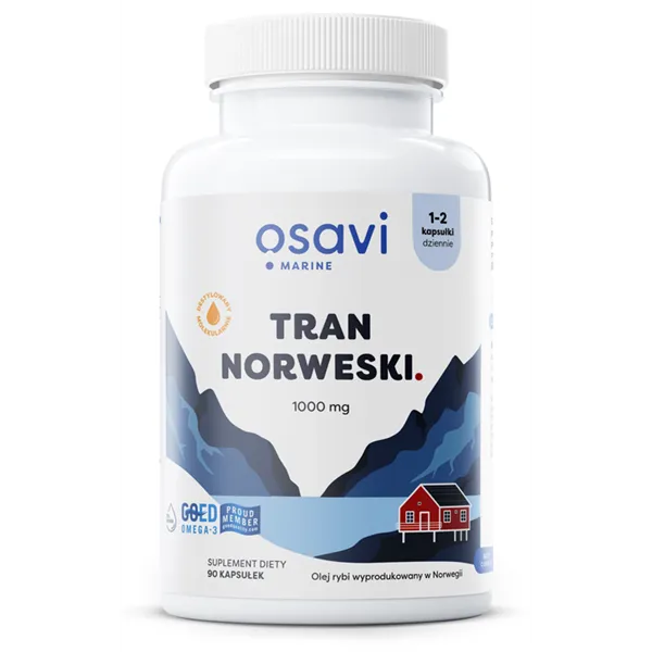 Tran Norweski Kapsułki, 1000mg (Cytryna) - 90 softgels