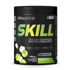 Skill Pre-Workout, vihreä omena - 400g
