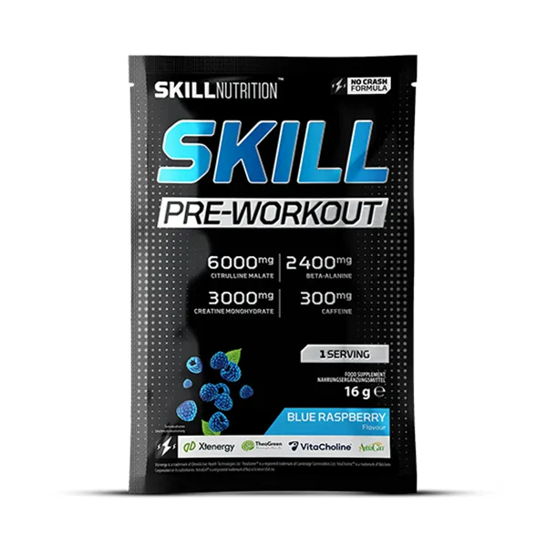 Skill Pre-Workout, Blue Raspberry - 16g (1 serving)
