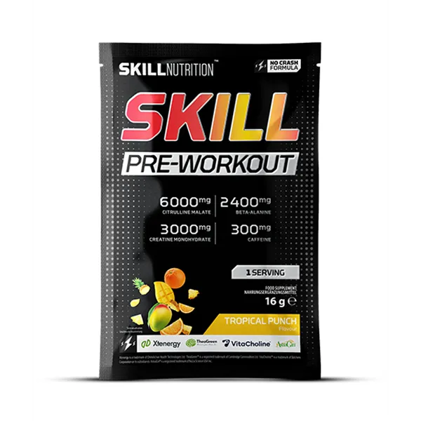 Skill Pre-Workout, Tropical Punch - 16g (1 serving)